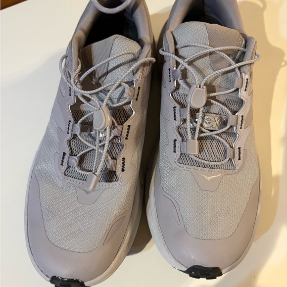 Men’s new! Hoka Gray Sneakers with Black and White Accents - Picture 3 of 5